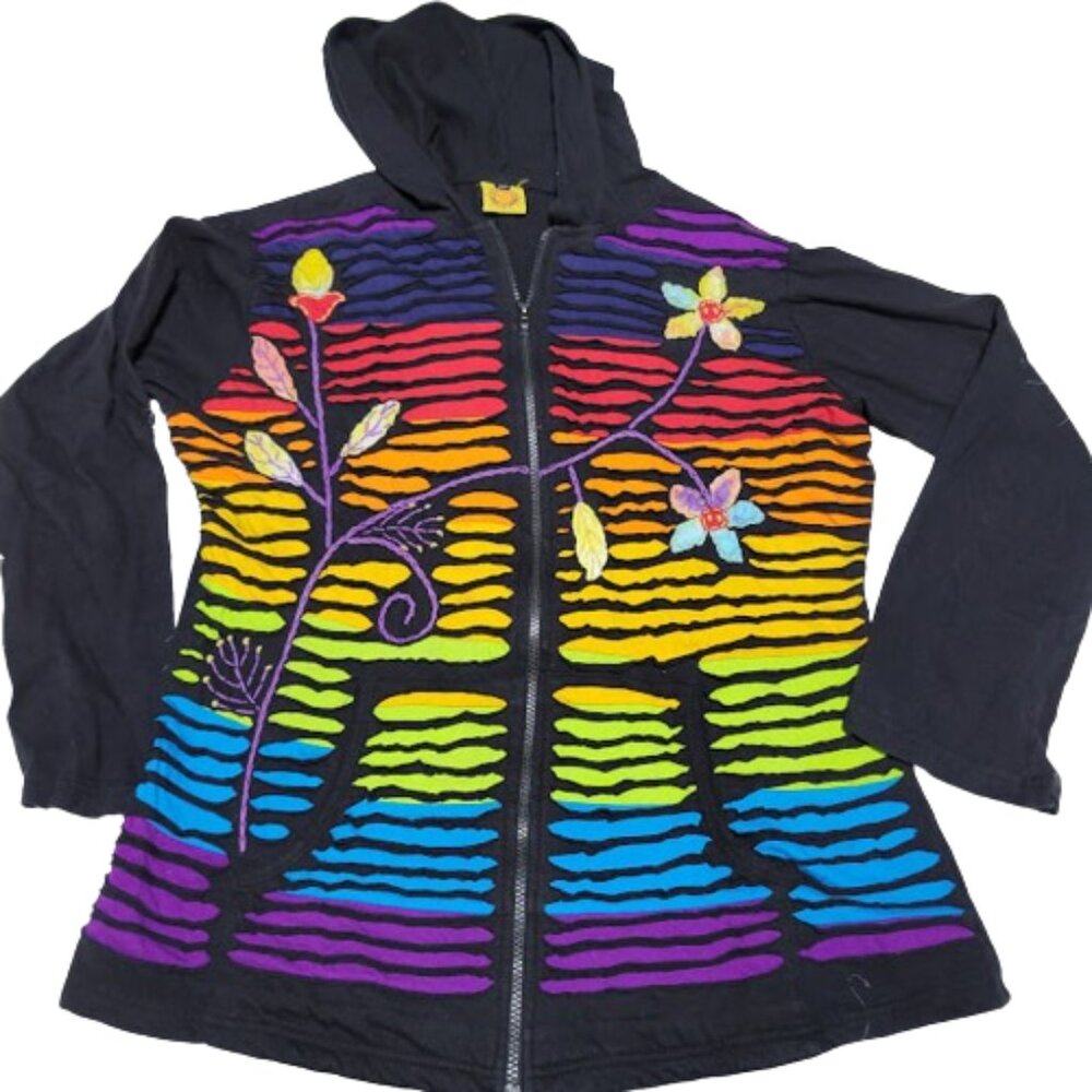 Rainbow Karma Circle Zip Up